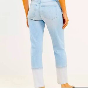 LOFT Girlfriend Jeans Light Indigo Straight Leg